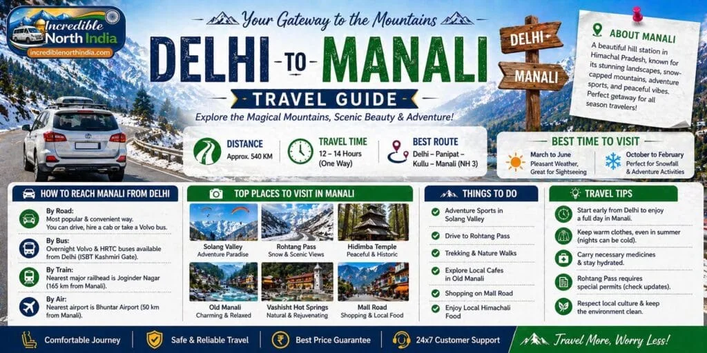 Delhi to Manali travel guide