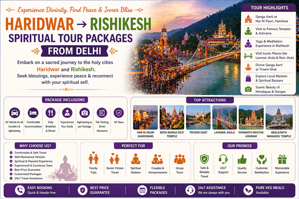 Delhi to Haridwar Rishikesh Spiritual tour