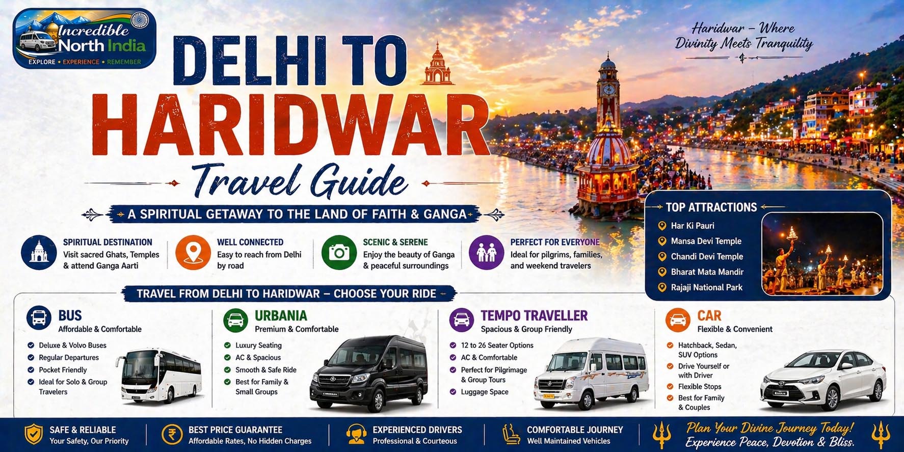 Delhi to Haridwar Travel Guide – Complete Route, Distance, Itinerary, Cost & Tips