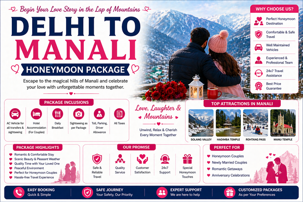 Delhi to Manali Honeymoon Package