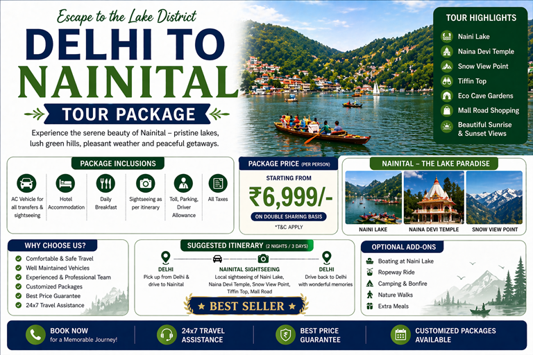 Delhi to Nainital Tour Package