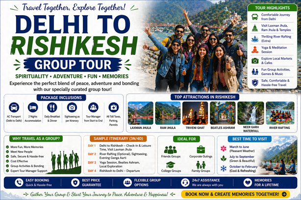 Delhi to Rishikesh Group Tour