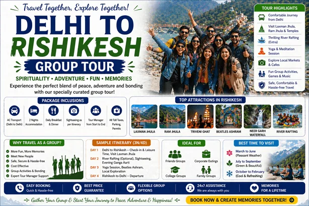 Rishikesh group tour from Delhi