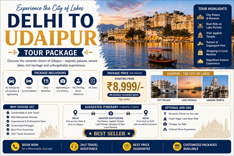 Udaipur private journey from Delhi