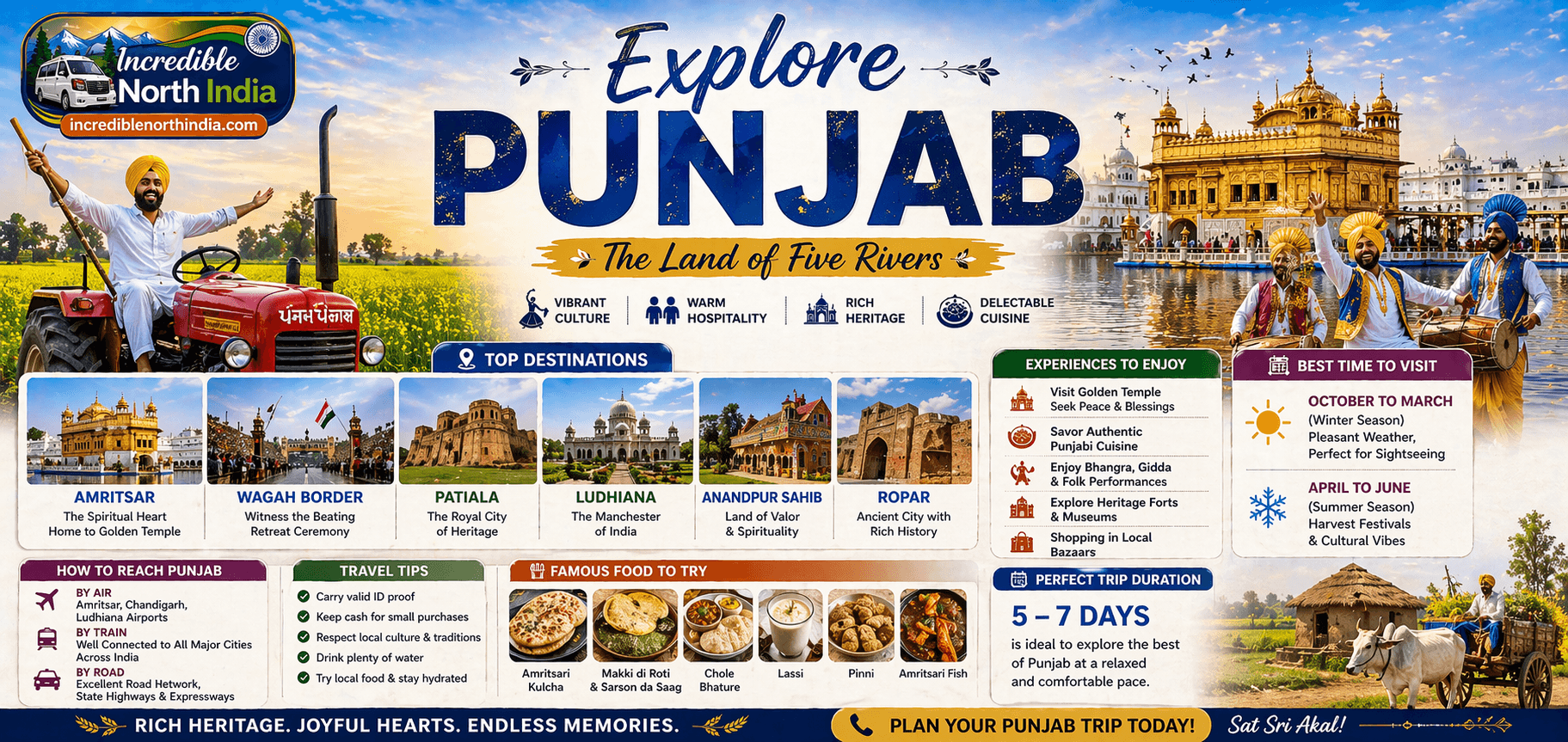 Delhi to Punjab Travel Guide – Route, Distance, Itinerary & Complete Planning