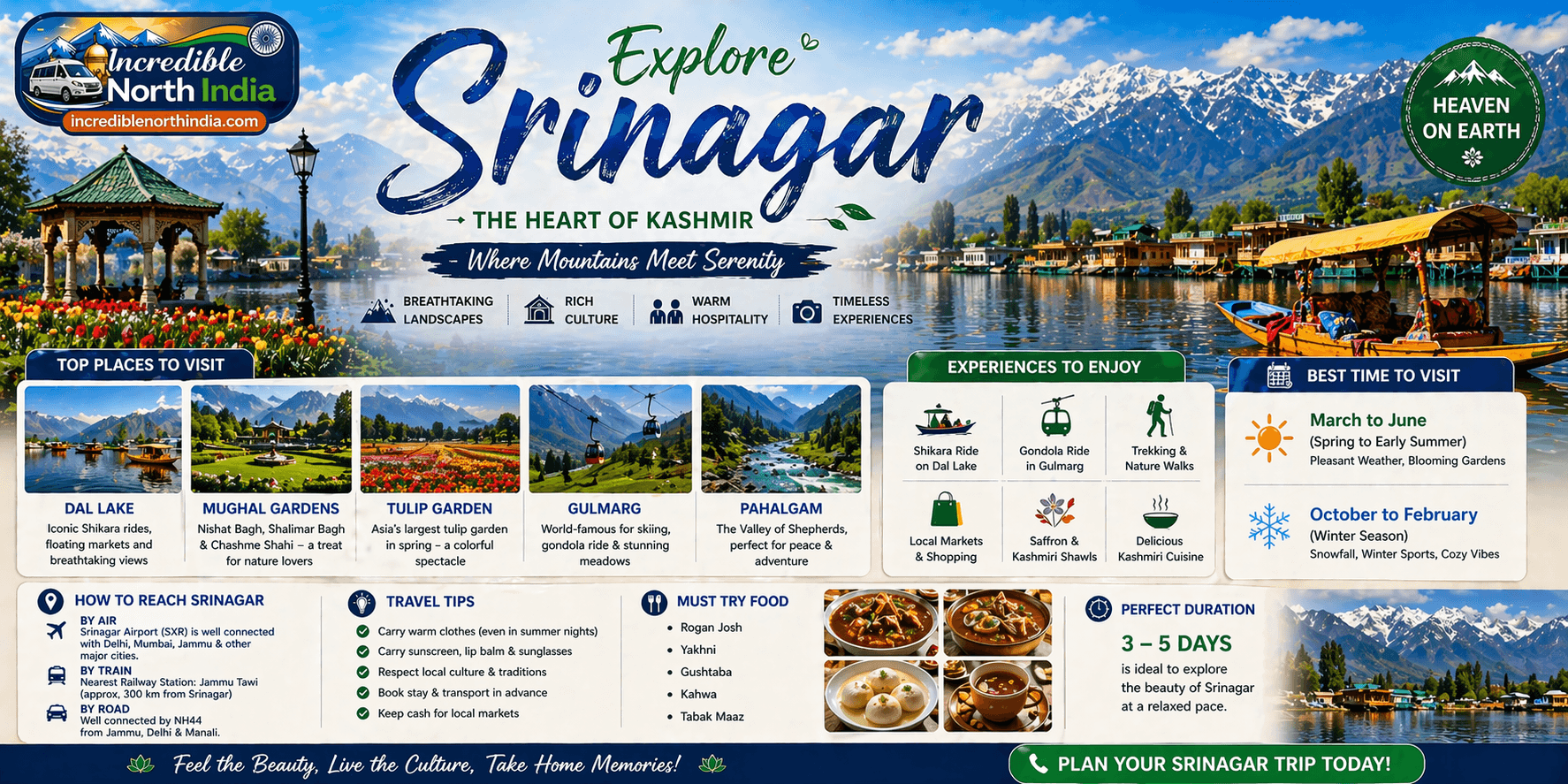 Delhi to Srinagar Travel Guide – Complete Route, Distance, Cost, Itinerary & Pro Tips