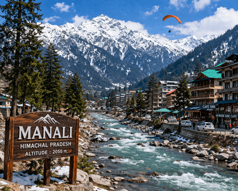 Manali is a top hill station famous for snow, adventure, and scenic Himalayan views