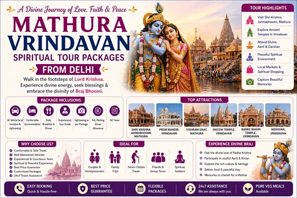 Mathura and Vrindavan spiritual tour from Delhi