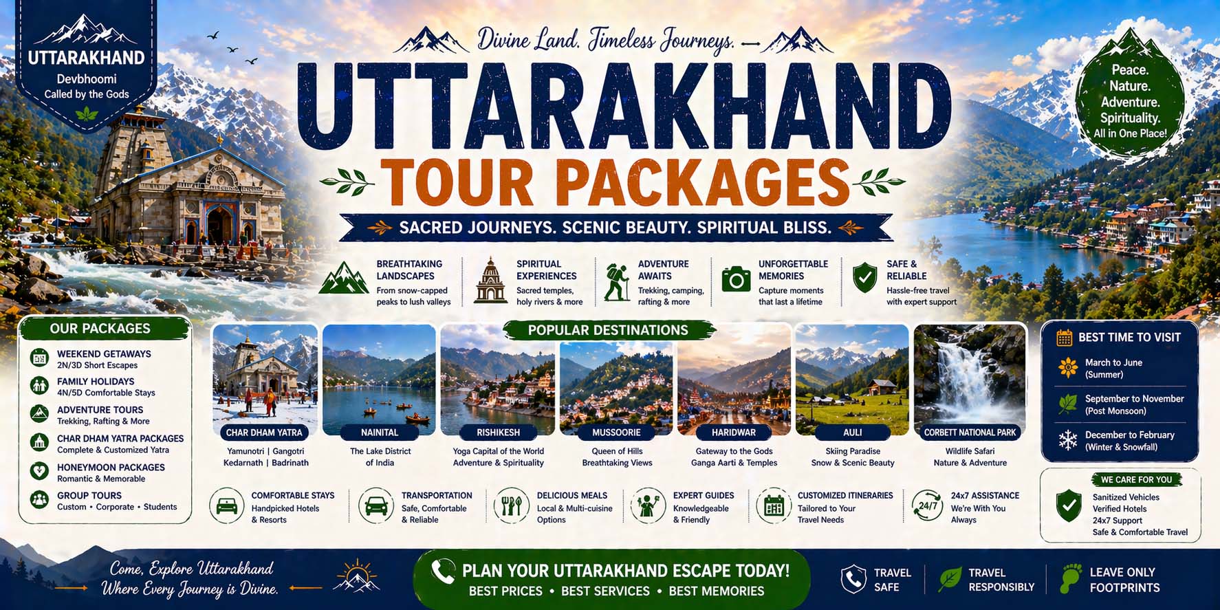 Uttarakhand Tour Packages from Delhi – Complete Guide, Itinerary, Cost & Deals