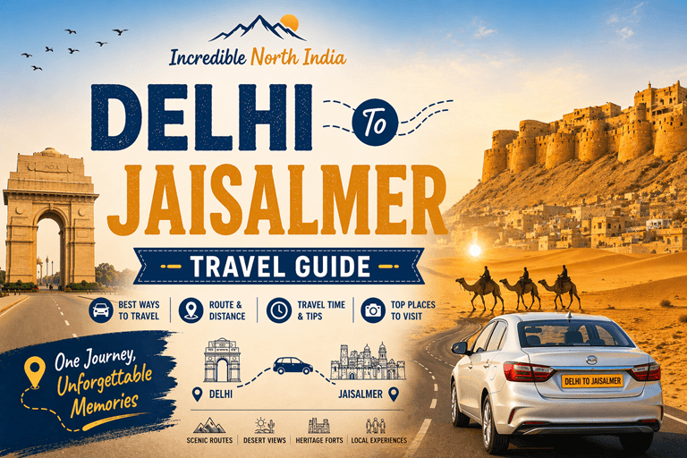 Jaisalmer Golden Fort with desert landscape Rajasthan