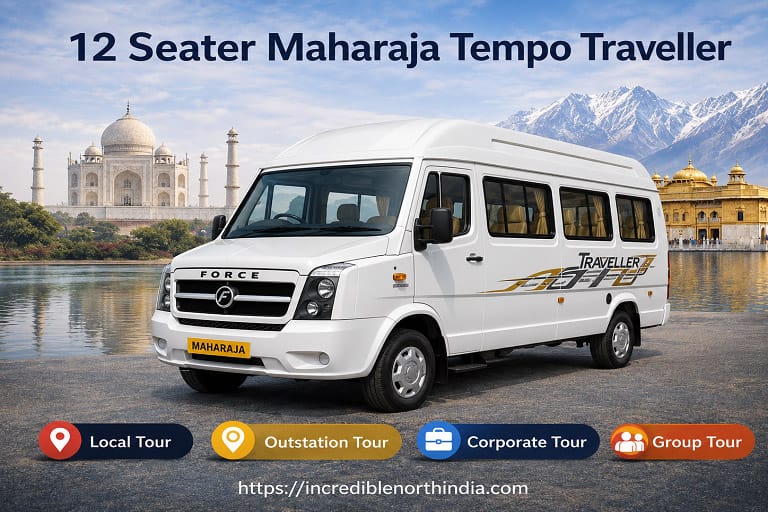 12 Seater Maharaja Tempo Traveller hire in Chandigarh