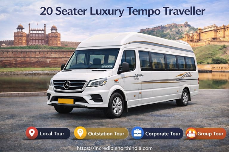 20 Seater Luxury Tempo Traveller hire in Chandigarh