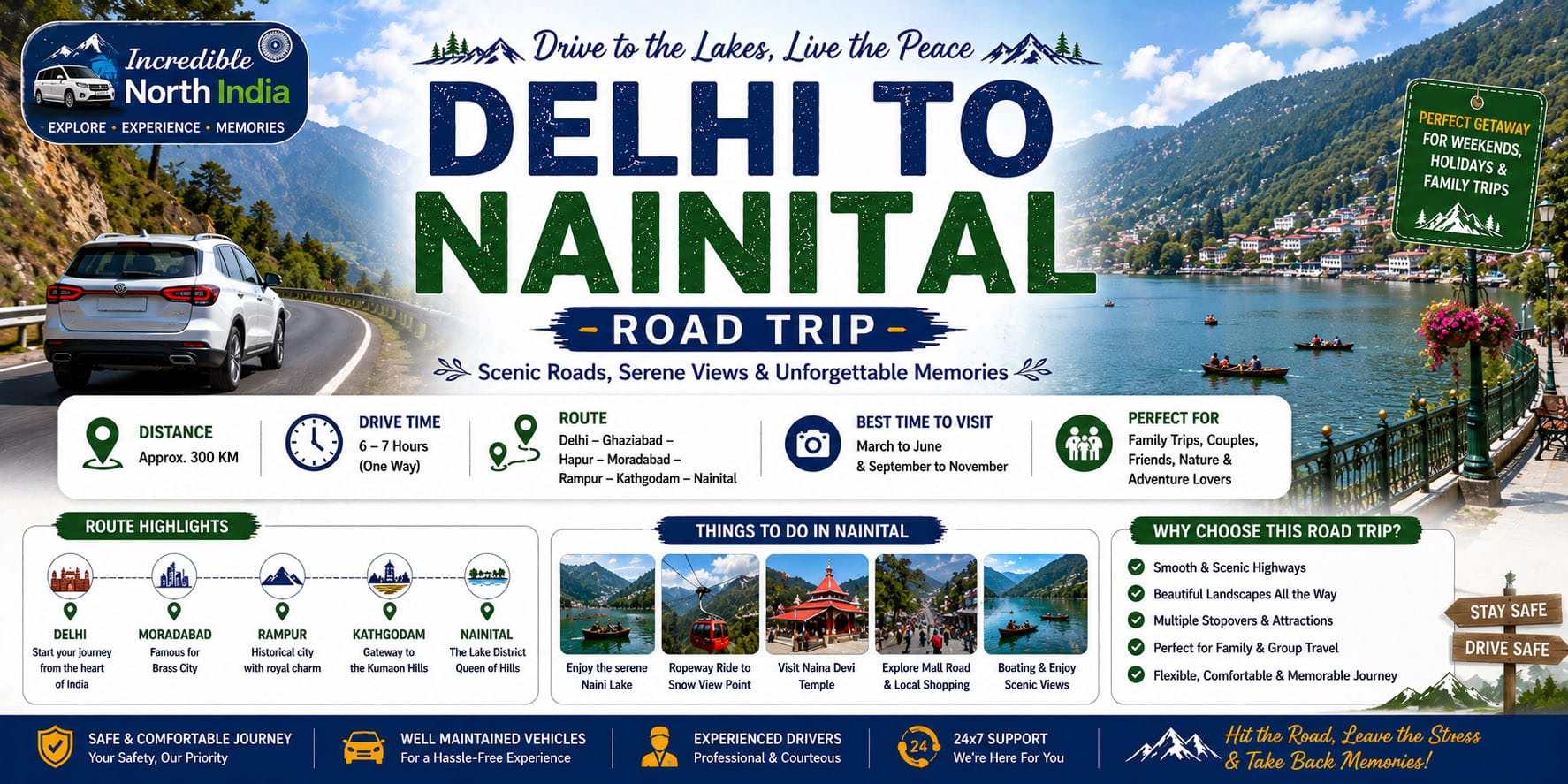 Delhi to Nainital Travel by Road – Complete Road Trip Guide