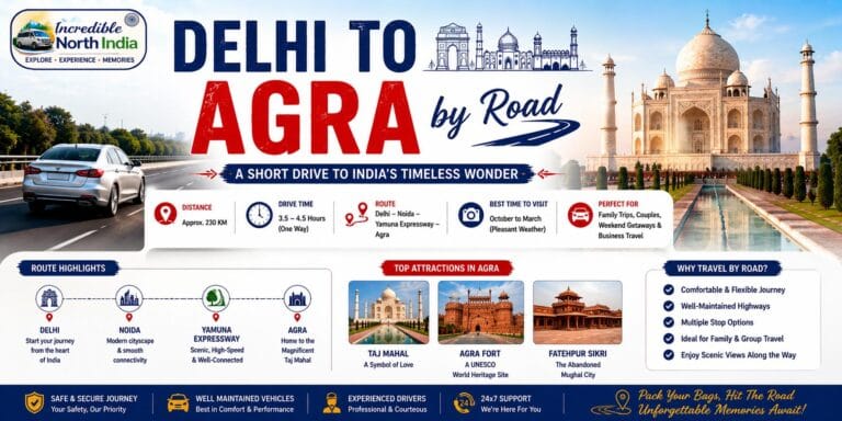 Delhi to Agra Travel by Road | Best Route, Distance, Taxi & Travel Guide