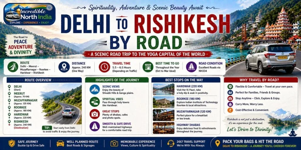Delhi to Rishikesh by road