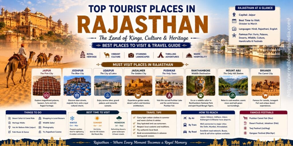 Top Tourist Places in Rajasthan – Complete Travel Guide to the Best Destinations in Rajasthan