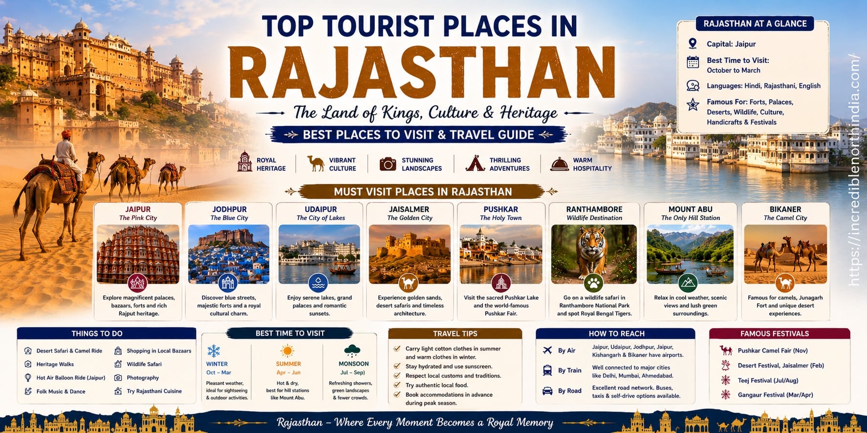 Top Tourist Places in Rajasthan – Complete Travel Guide to the Best Destinations in Rajasthan