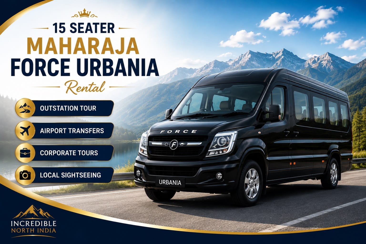 Luxury Force Urbania on the Delhi to Mussoorie highway