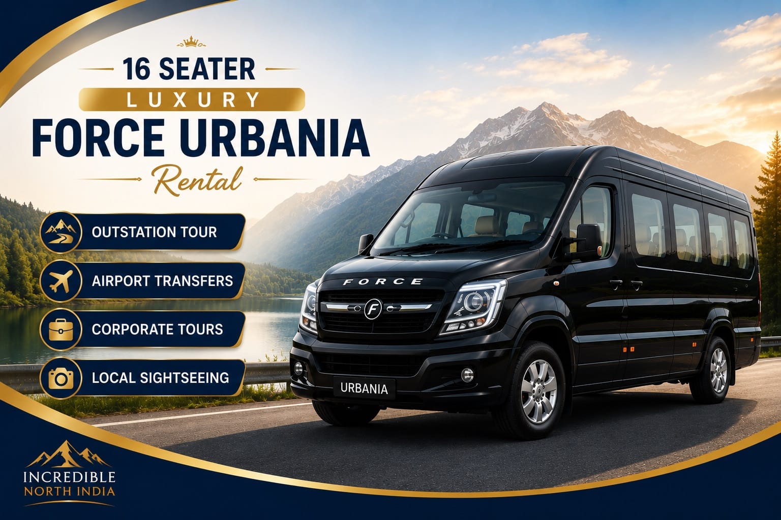 Group travelling to Mussoorie in Force Urbania