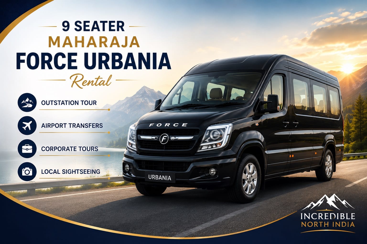 9 Seater Maharaja Force Urbania interior