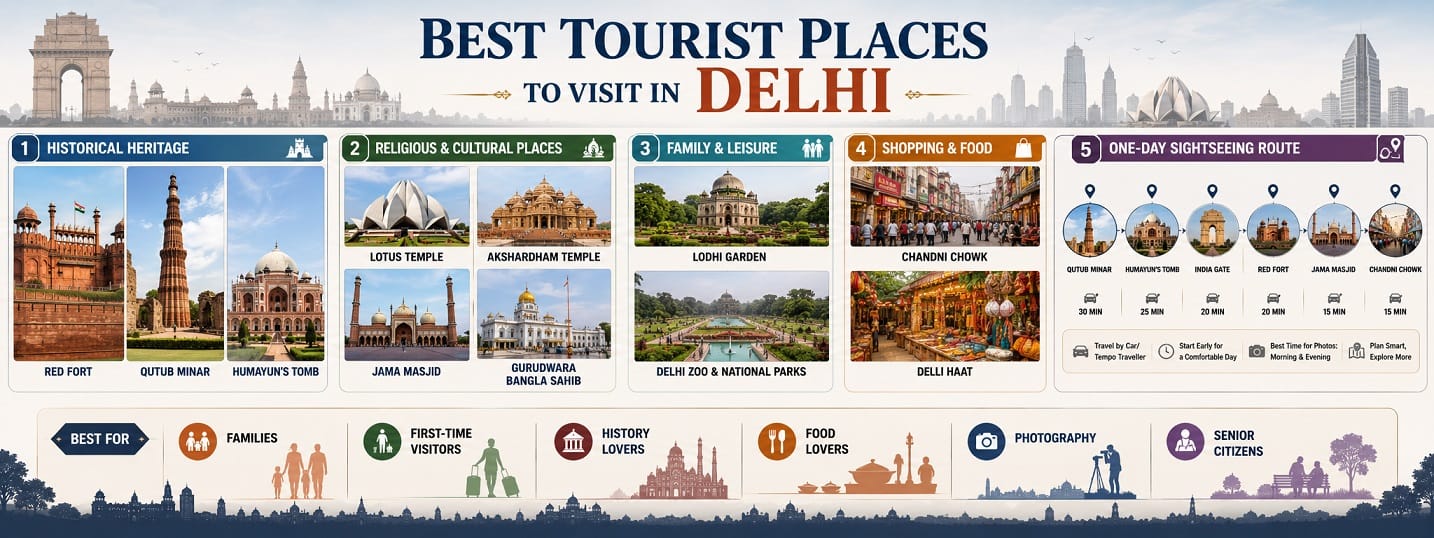 Delhi sightseeing places for family