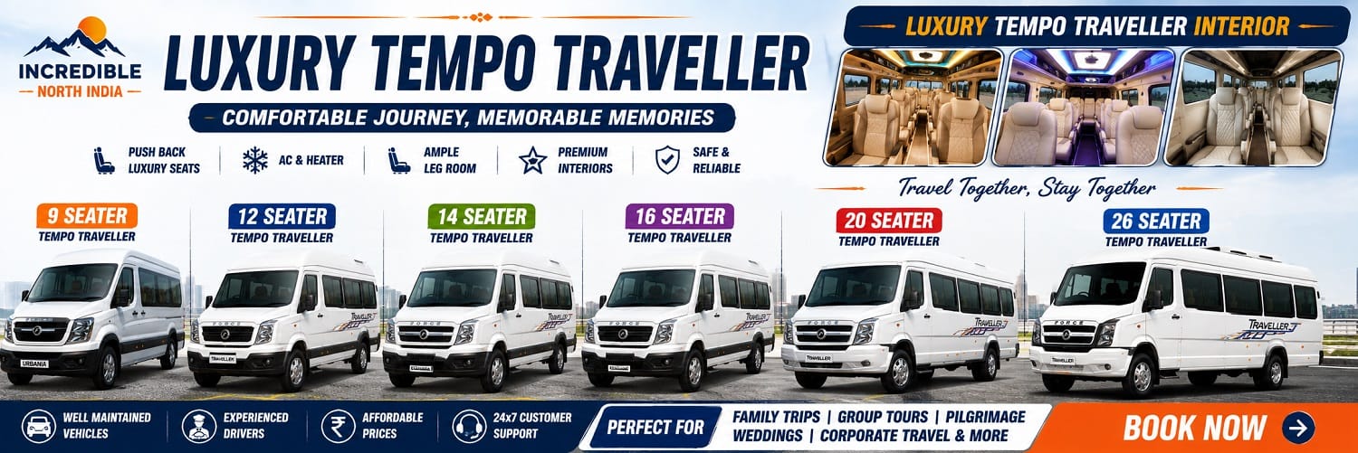 Tempo Traveller Hire in Delhi for Outstation Trips