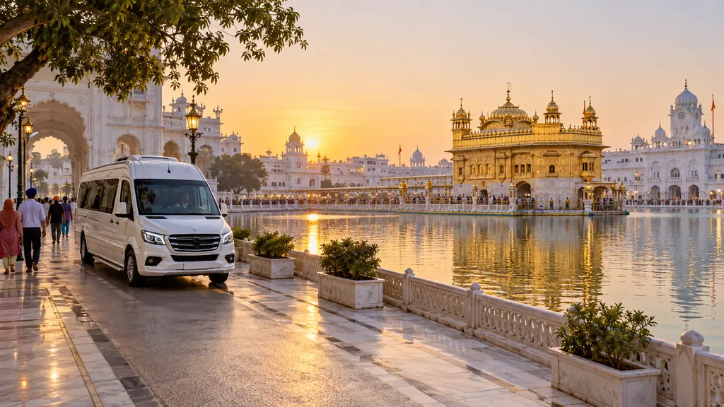 Delhi to Amritsar Tempo Traveller destination view