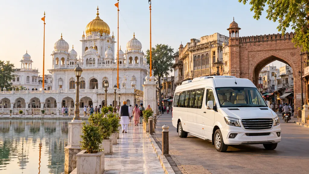Delhi to Batala Tempo Traveller destination view