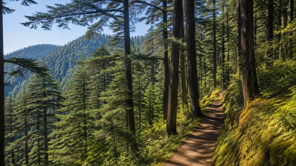 dhanaulti destination-inspired road-trip illustration