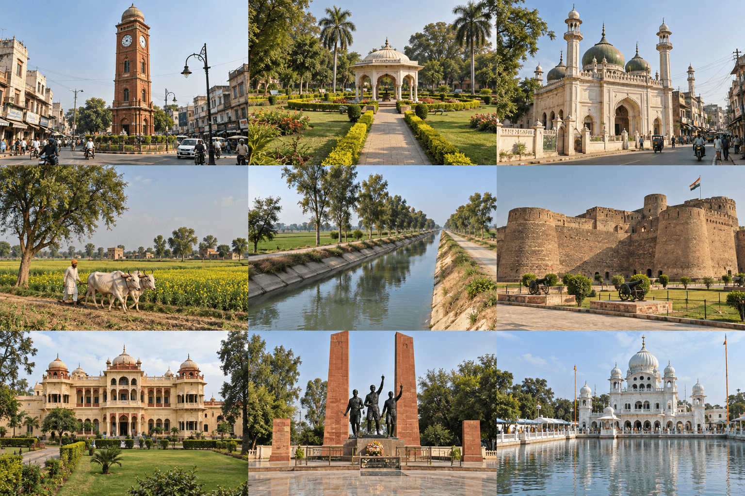 AI illustrated view for Delhi to Ludhiana car rental route