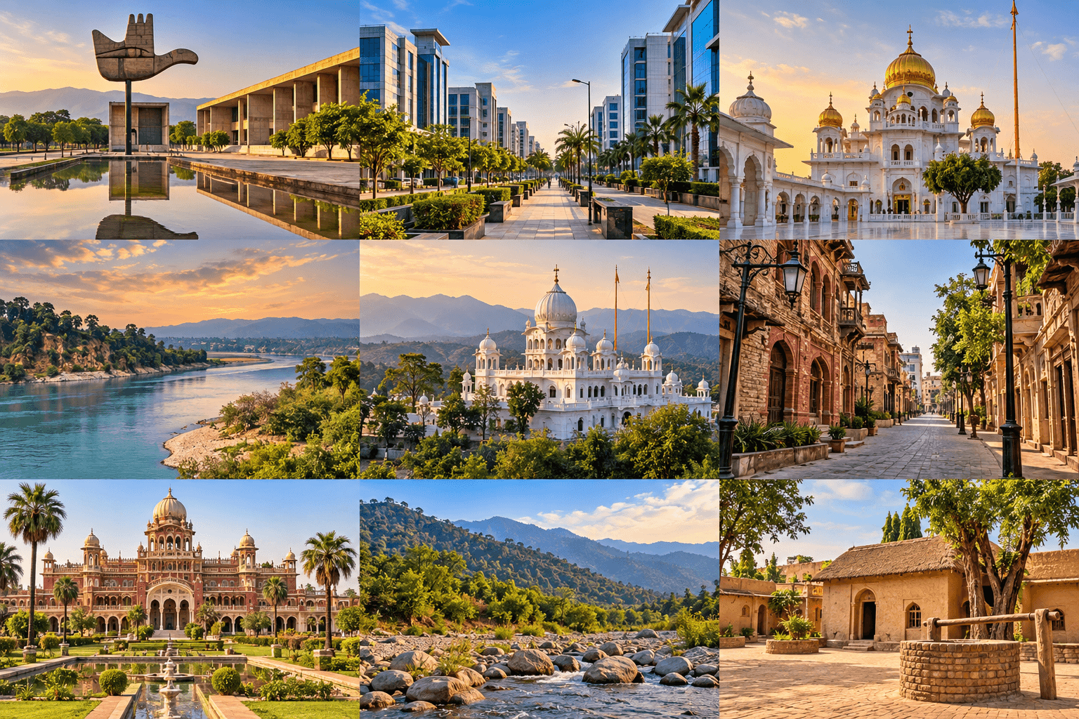 AI illustrated view for Delhi to Chandigarh car rental route