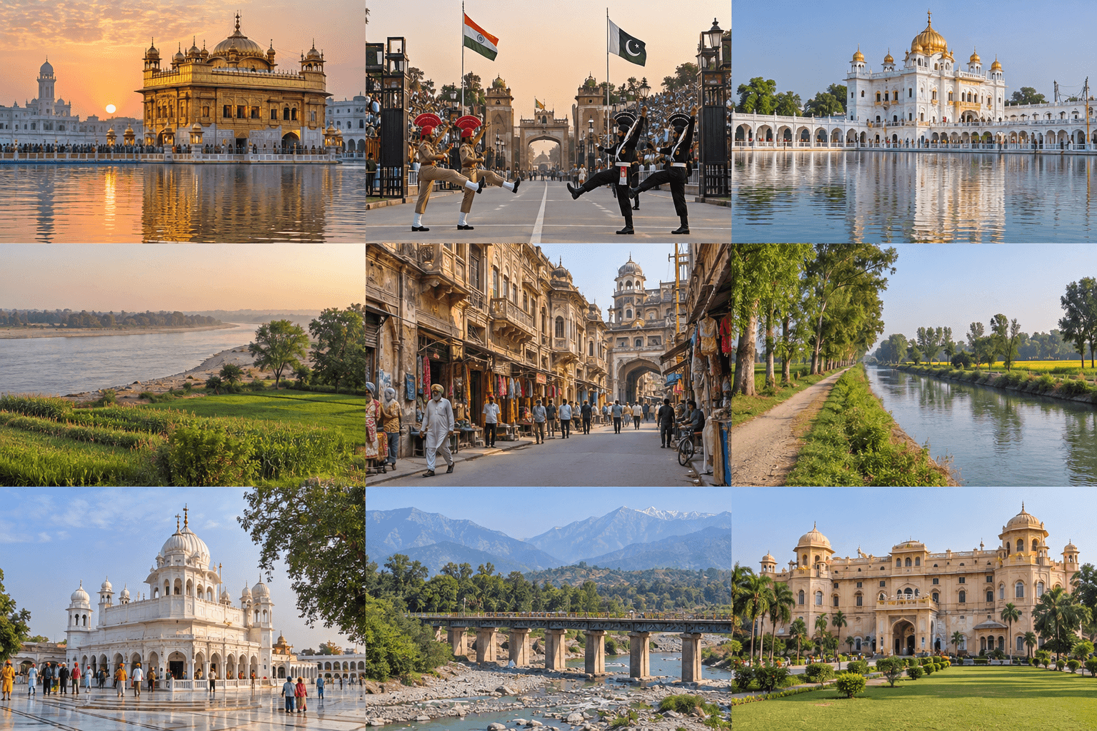 AI illustrated view for Delhi to Amritsar car rental route