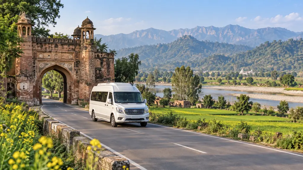 Delhi to Gurdaspur Tempo Traveller destination view