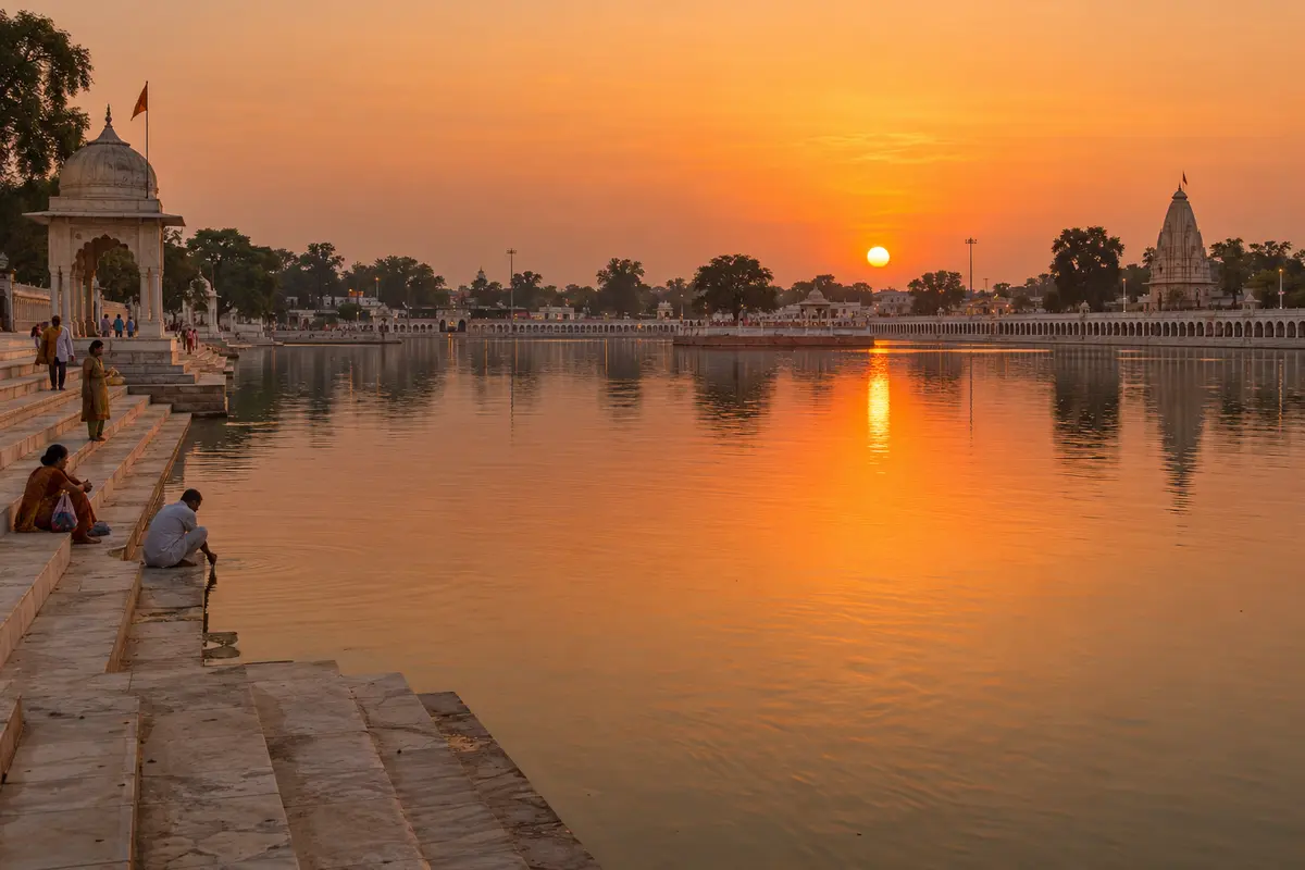 AI illustration inspired by Brahma Sarovar, Haryana