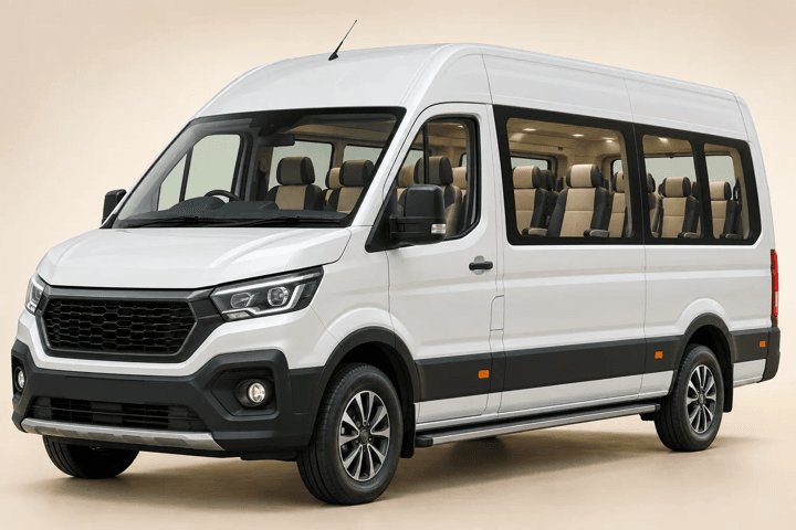 Illustrative 15 Seater Maharaja Urbania group van cabin