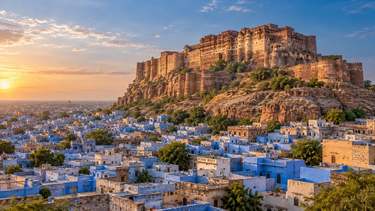 AI-generated illustrative scene for Jodhpur; not a verified destination photograph.