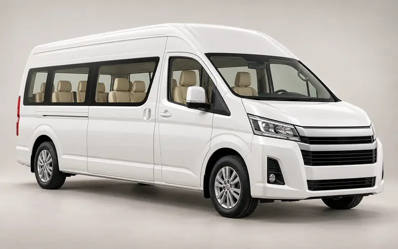 Illustrative premium group van for 12-Seater Maharaja; actual offered vehicle may differ