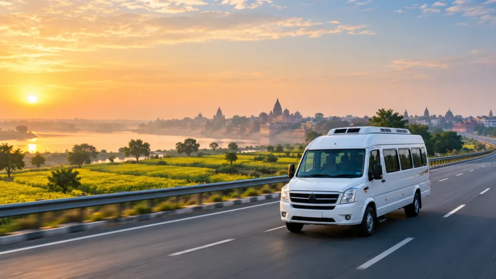 Delhi to Uttar Pradesh Tempo Traveller group road journey