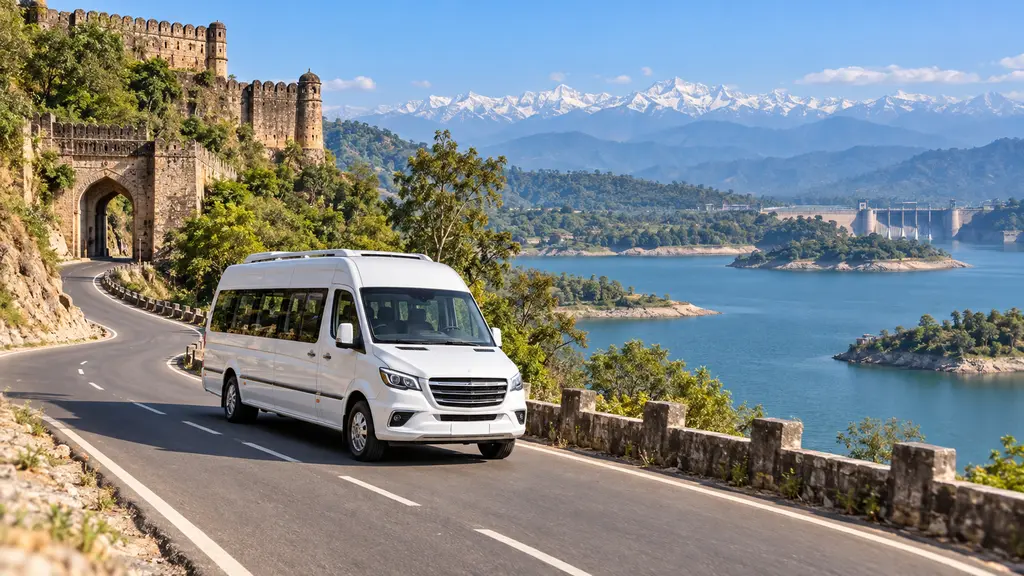 Delhi to Pathankot Tempo Traveller destination view