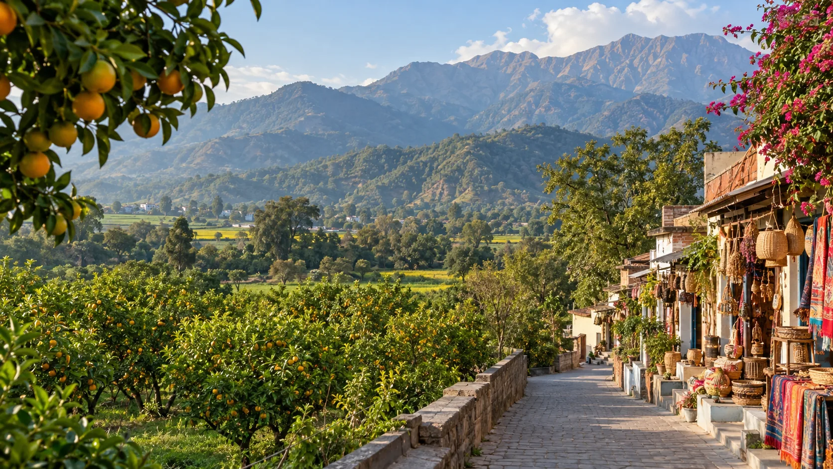 Illustrative Punjab destination scene for Hoshiarpur