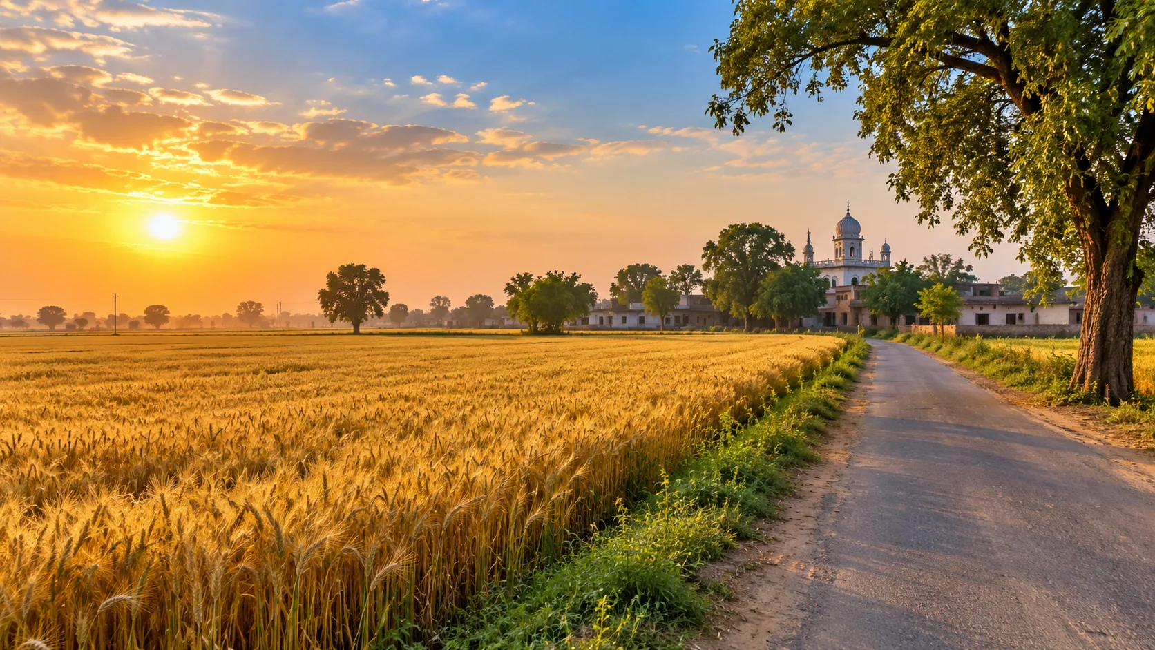 Illustrative Punjab destination scene for Moga