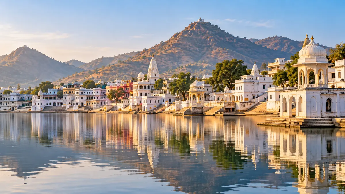 AI-generated illustrative scene for Pushkar; not a verified destination photograph.