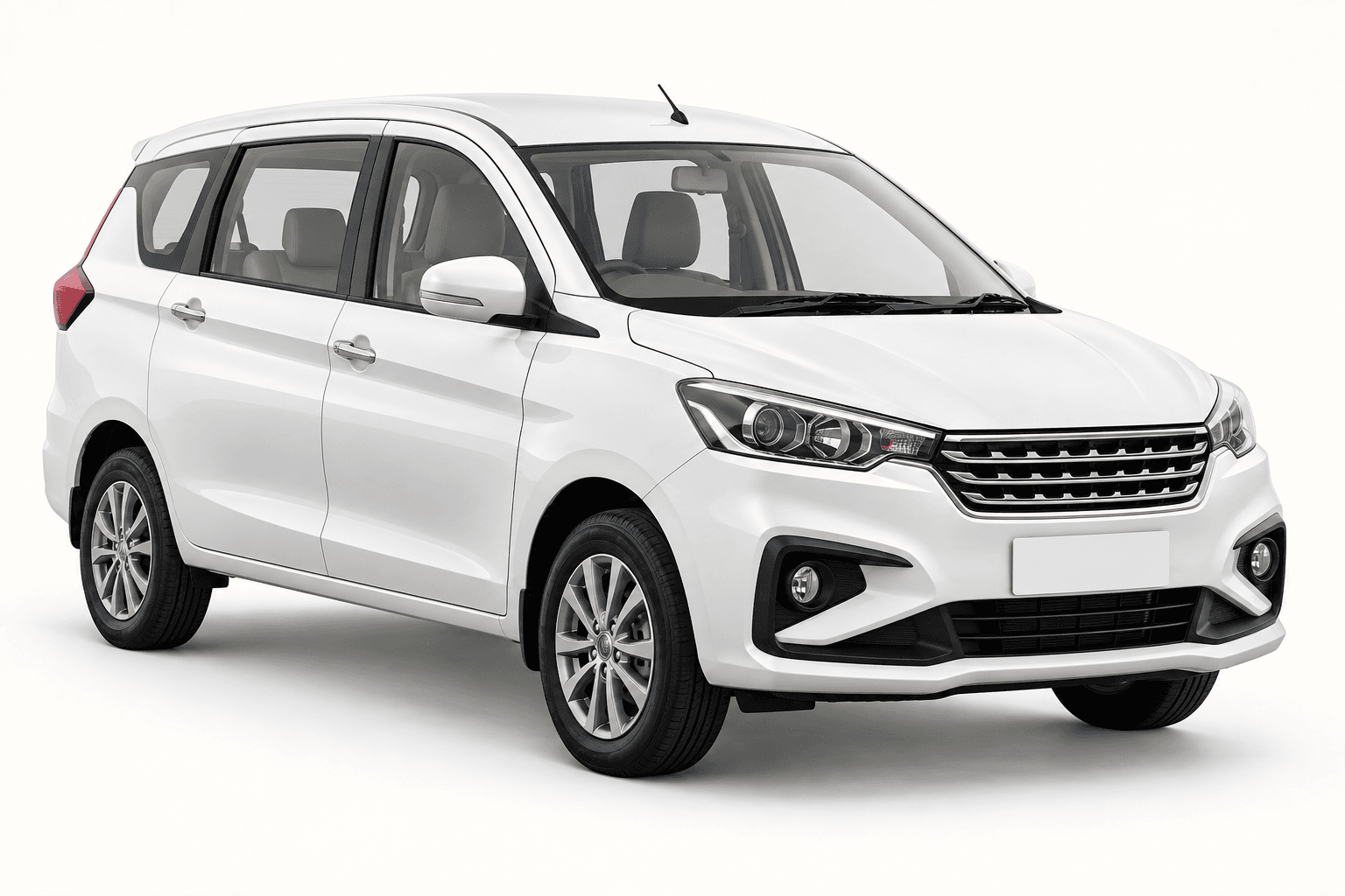 White Ertiga class MPV for Rajasthan trip