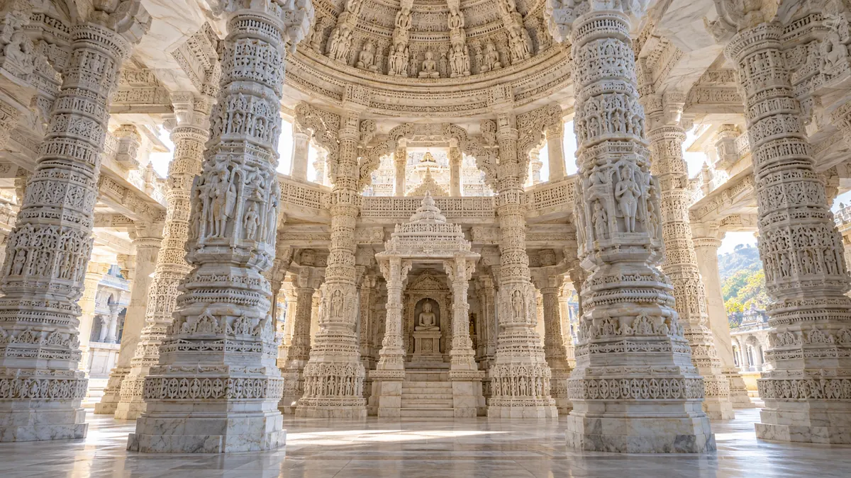 AI-generated illustrative scene for Ranakpur; not a verified destination photograph.