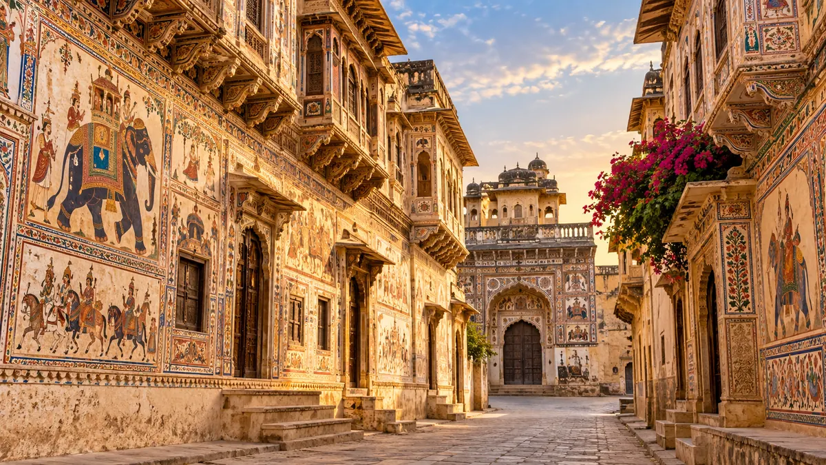 AI-generated illustrative scene for Sikar; not a verified destination photograph.