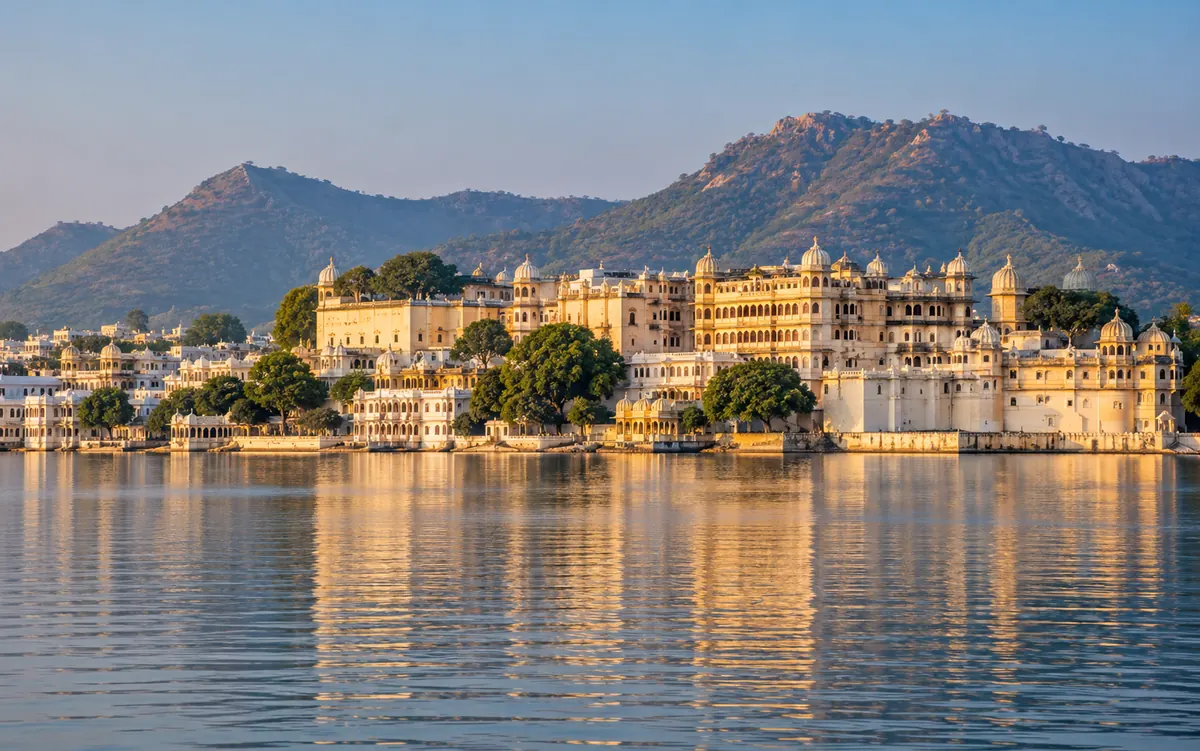 AI-generated illustrative scene for Udaipur; not a verified destination photograph.