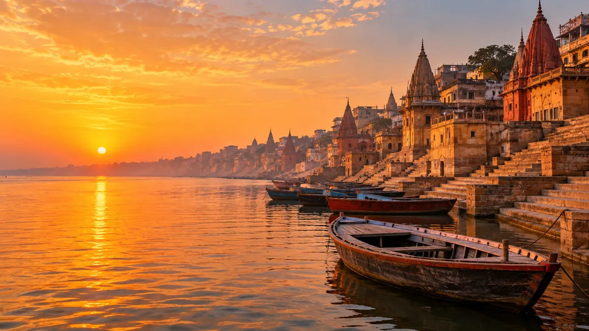 Travel illustration of Varanasi, Uttar Pradesh