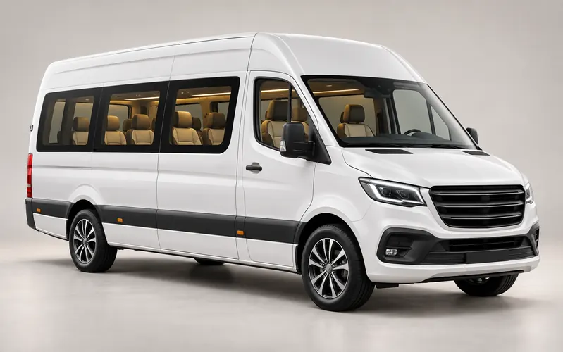 Illustrative premium group van for 12-Seater Urbania; actual offered vehicle may differ
