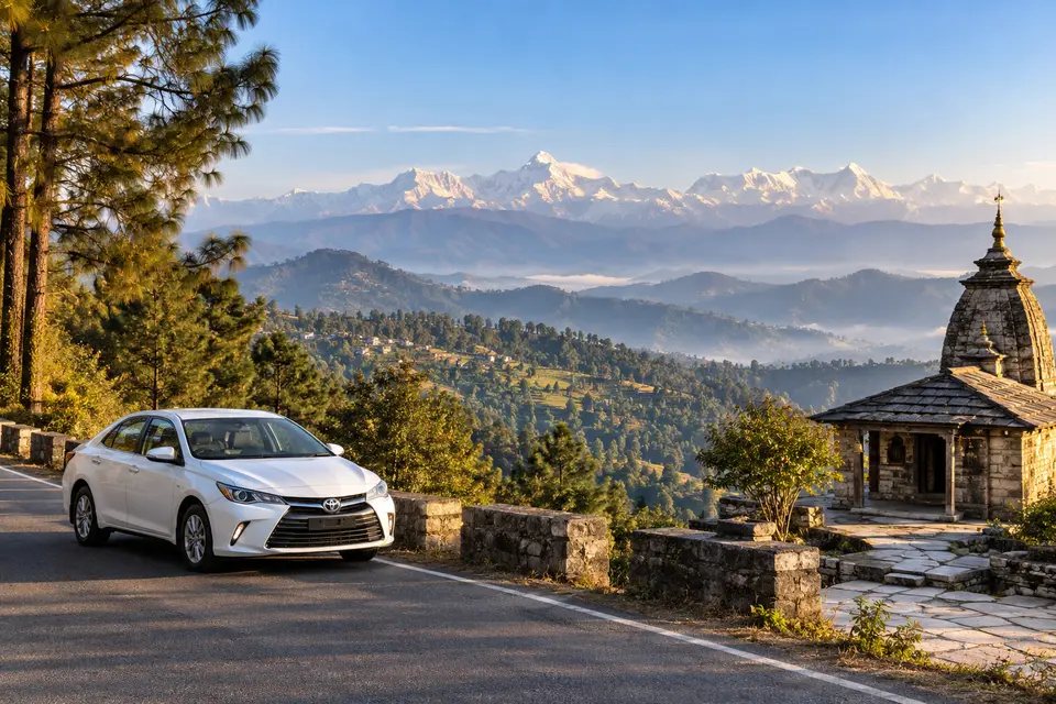 Delhi to Kausani car rental with driver