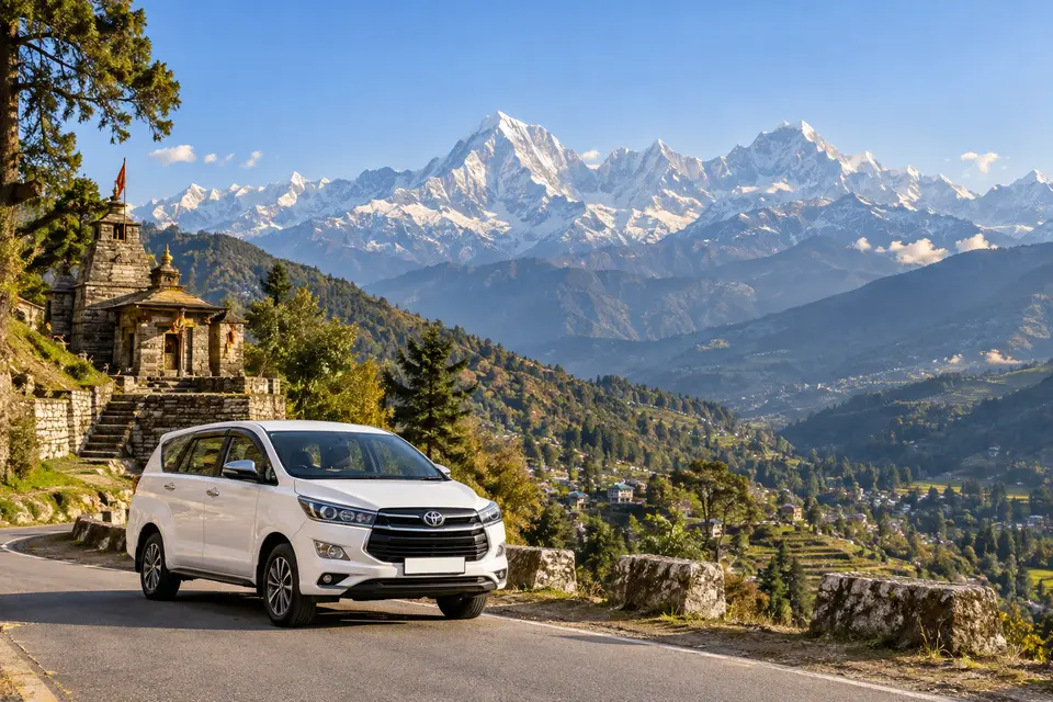 Delhi to Munsiyari car rental with driver